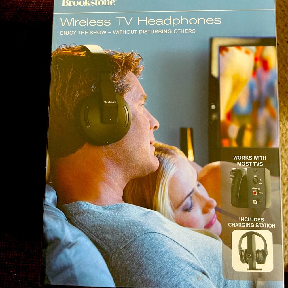 Brookstone wireless TV headphones